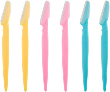 ILLUVA Eyebrow Razors Facial Hair Remover Shaver Trimmer Shaper, Exfoliating Dermaplaning Tool for Women and Men 6 Pcs