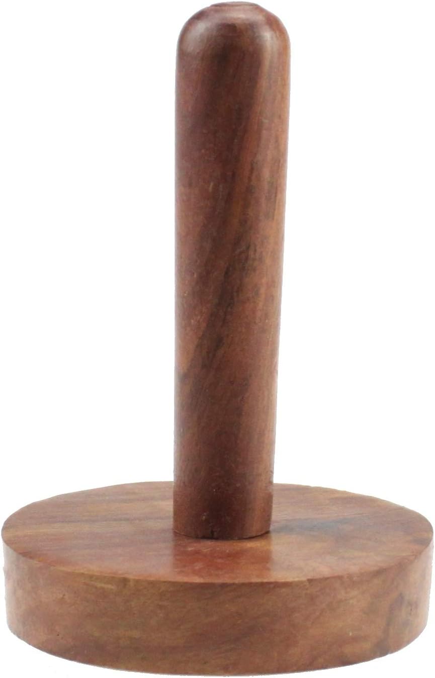 Wooden Chapati Press Roti Fluffer Extra Strong Paratha Indian Datta Press Long Life Solid Wood Dark Brown GK140