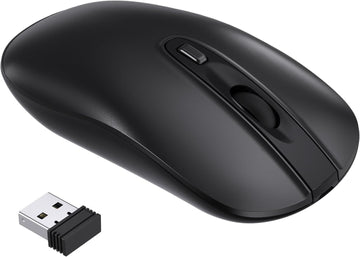 cimetech Wireless Mouse for Laptop, Portable Slim Silent Design for Left & Right Hand Users, Storable Nano Receiver, 800-1600 DPI, 2.4G Compact Computer Mice for MacBook, PC, Windows, Chromebook