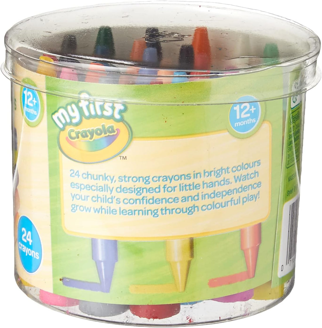 CRAYOLA MyFirst Jumbo Crayons - Assorted Colours (Pack of 24), Easy-Grip Colouring Crayons Perfect for Toddlers Hands, Ideal for Kids Aged 12+ Months