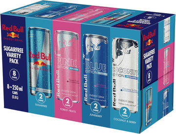 Red Bull Energy Drink Sugar Free Variety Pack 250ml x8